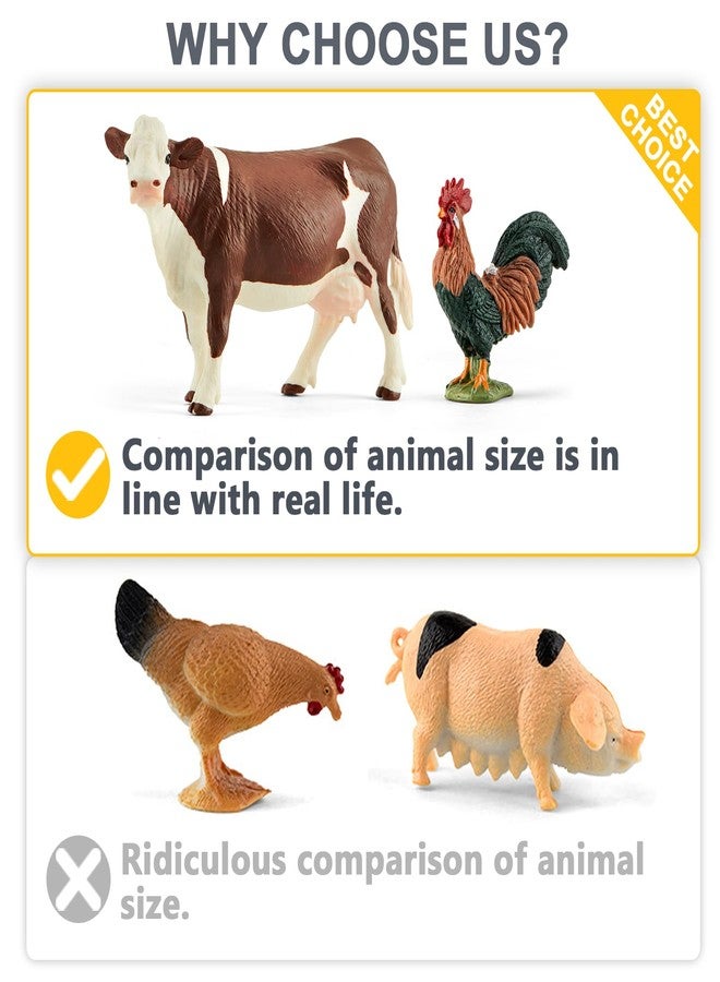 Divwa 15 Pcs Farm Animal Toy for Toddler Kid, Plastic Toy Farm Animal Figure Set Playset Including Cow Horse Goat Sheep Pig Donkey Goose Duck Turkey Chicken Dog Cat Rabbit for Kid Age 3-5 5-7 - Image 4